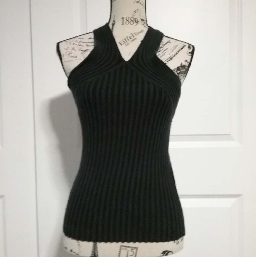 Bebe Wrap Around Black Top- Size L